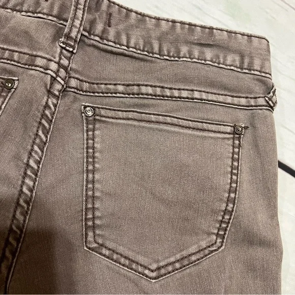 FREE PEOPLE women’s skinny ankle jeans in brown mid rise size 25 euc - Picture 7 of 16
